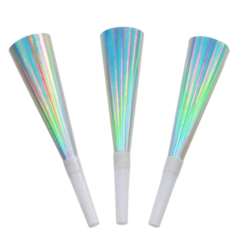 wholesale 2021 Birthday paper horn with Hot Stamp polka dot Birthday Wedding Celebrations colorful cute party supplies