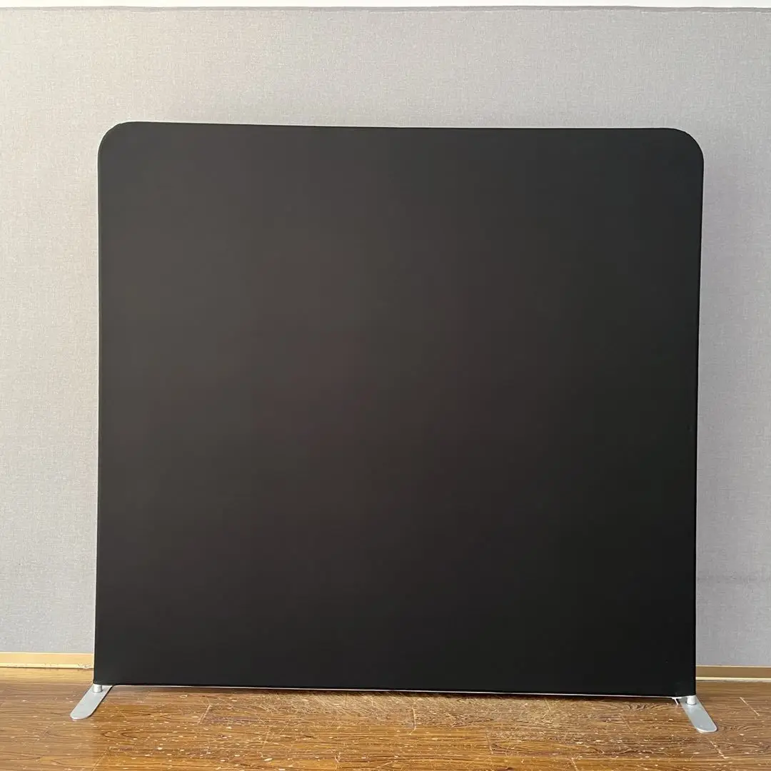 8ft Polyester fabric for photography black background tension fabric backdrop for studio photo shoot video party photo backdrop