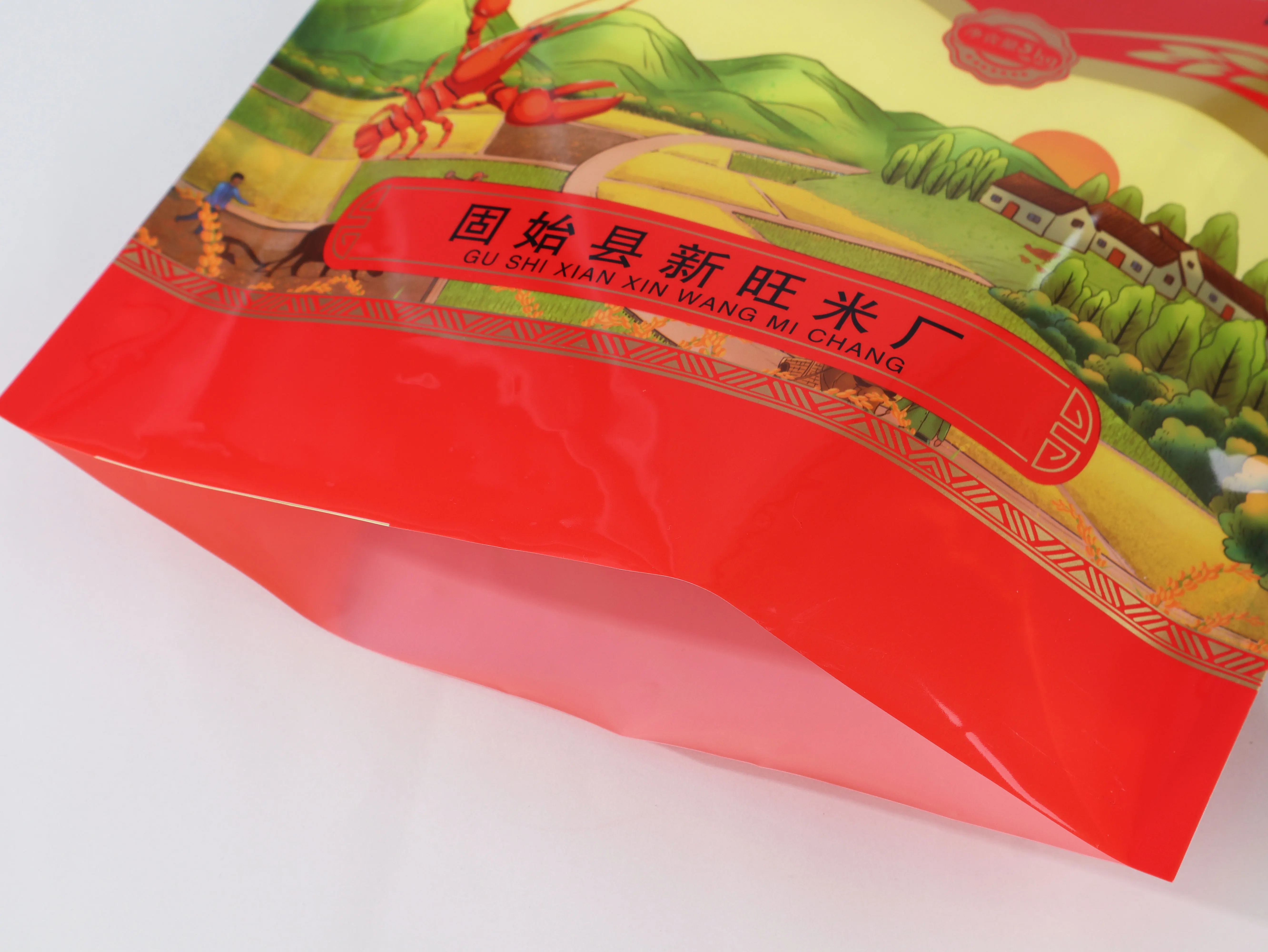 Flexible Rice Bags Nylon Food 5 KG Plastic Packaging Bags For Rice With Handle