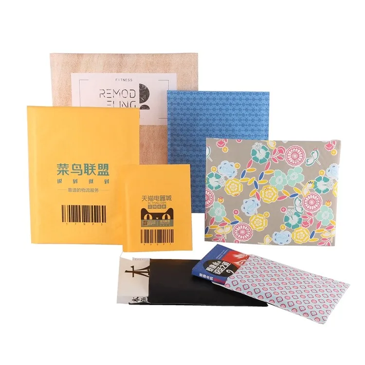 Customized Self Adhesive Pink Kraft Paper Mailing Bags Padded Shipping Envelopes Recyclable Kraft Bubble Mailer