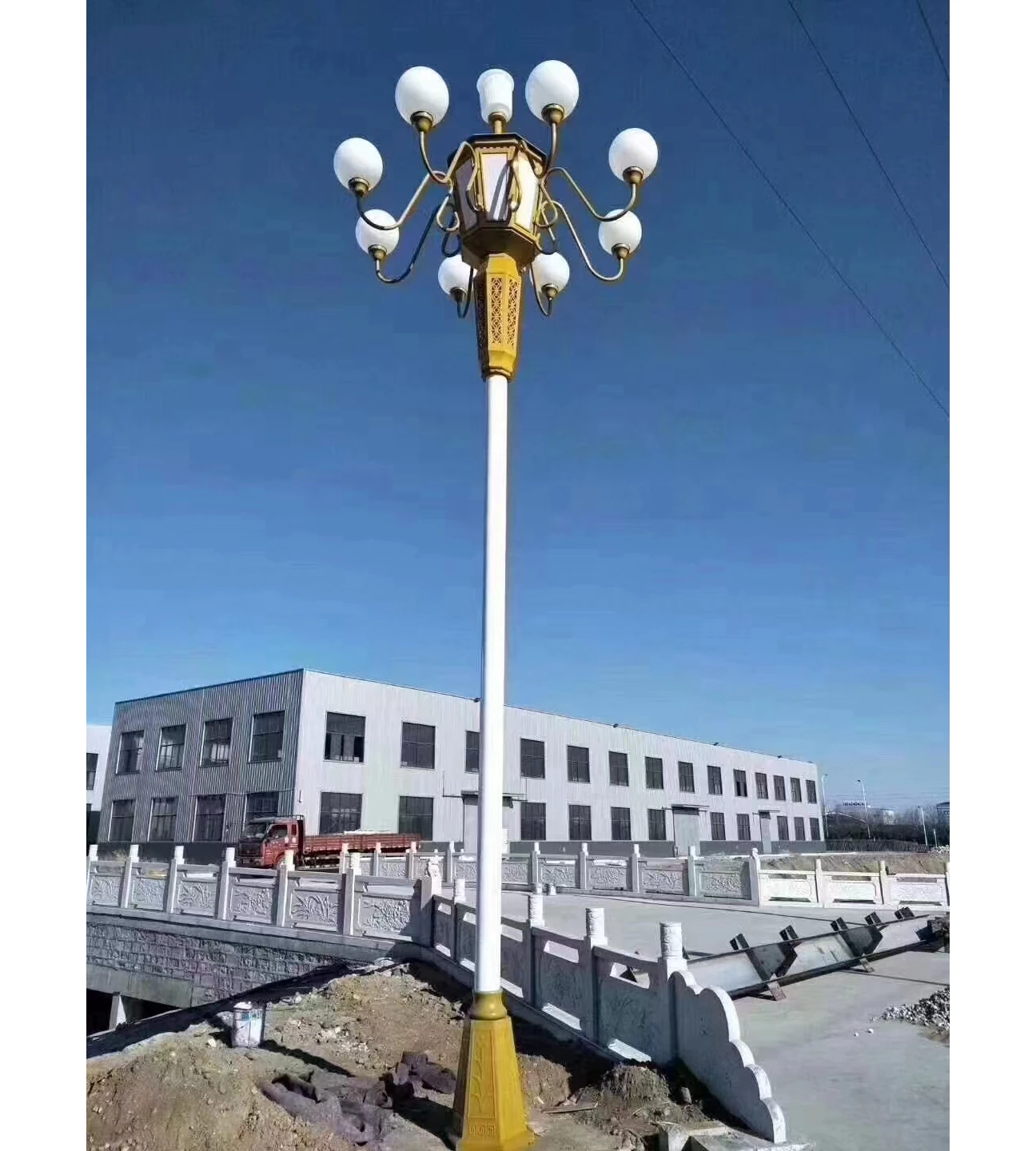 Outdoor Chinese Style Garden Lighting LED Solar Powered Landscape Light for Garden Path Aluminum & Plastic Body Lawn Lamp