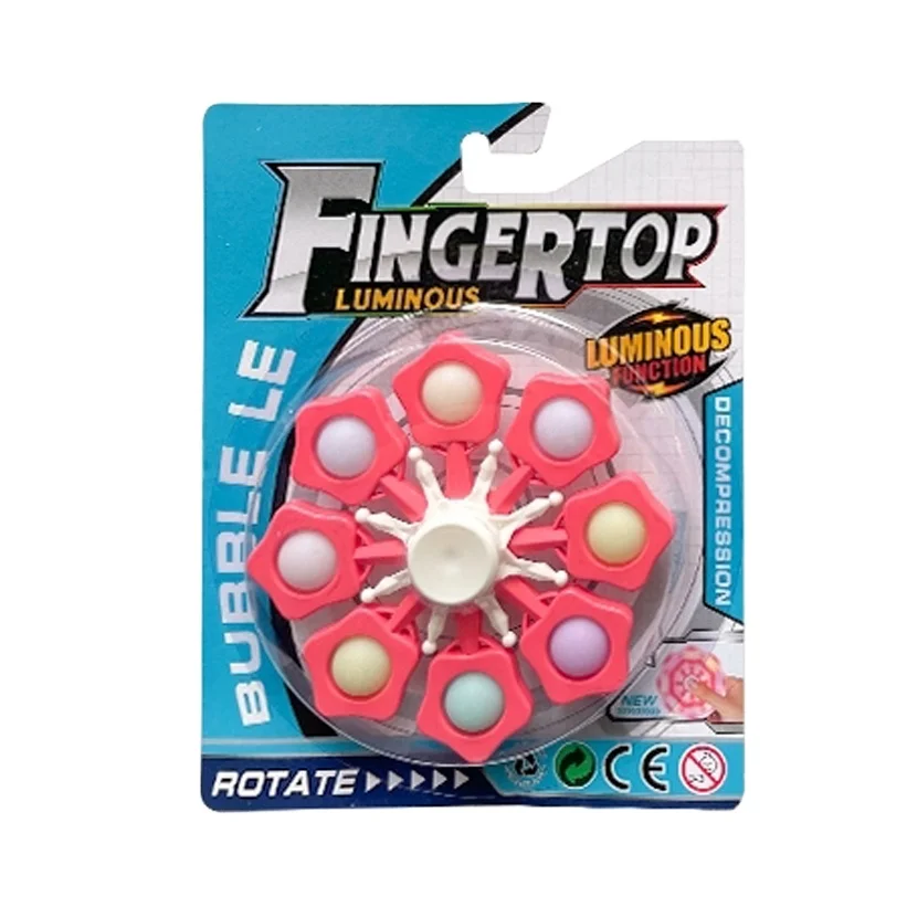 New Decompression Fidget Toy Five-Pointed Star Gyro Sucker for Adults Unisex Plastic Metal Material Packaging Fingertip Gyro Toy