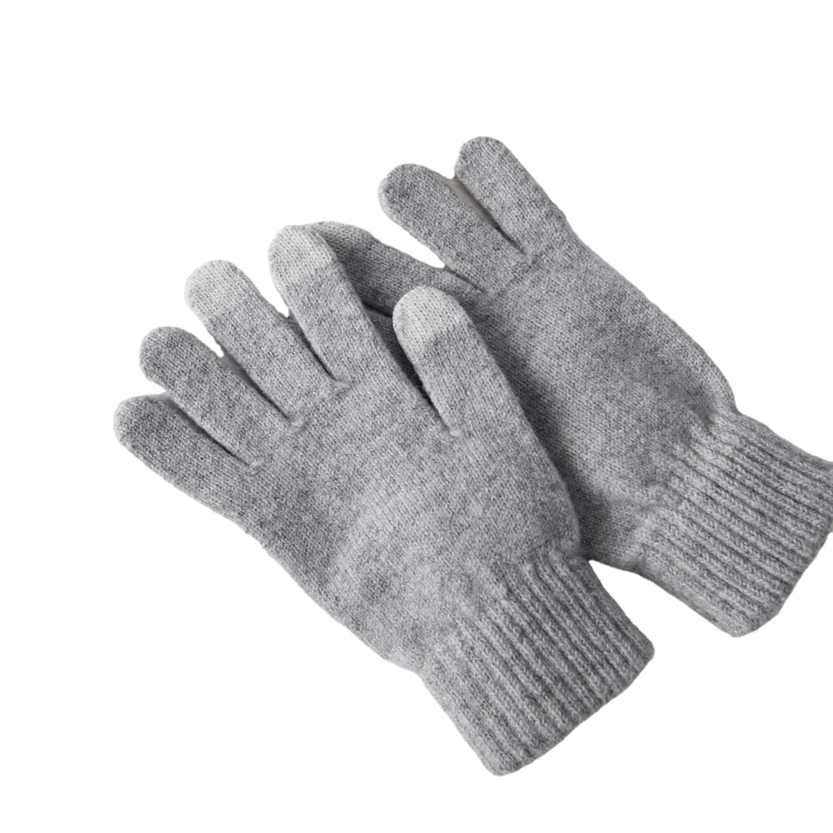 Высококачественные перчатки оптом зимний теплый трикотажный комплект Мягкие вязаные шерстяные варежки