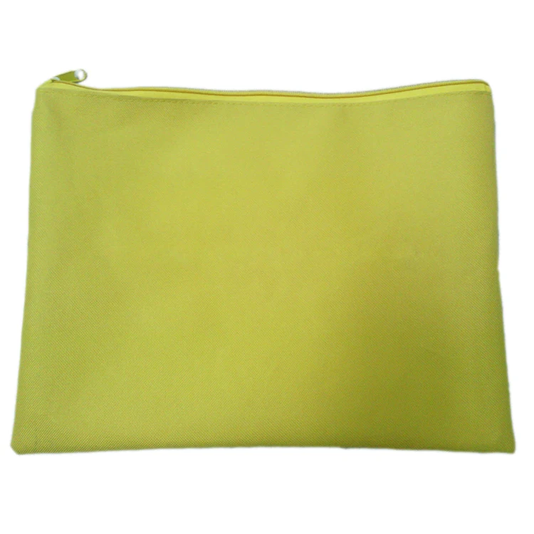 factory custom logo waterproof Oxford cloth A4 zipper lock document pouch bag two zipper pockets file folder for office supplies