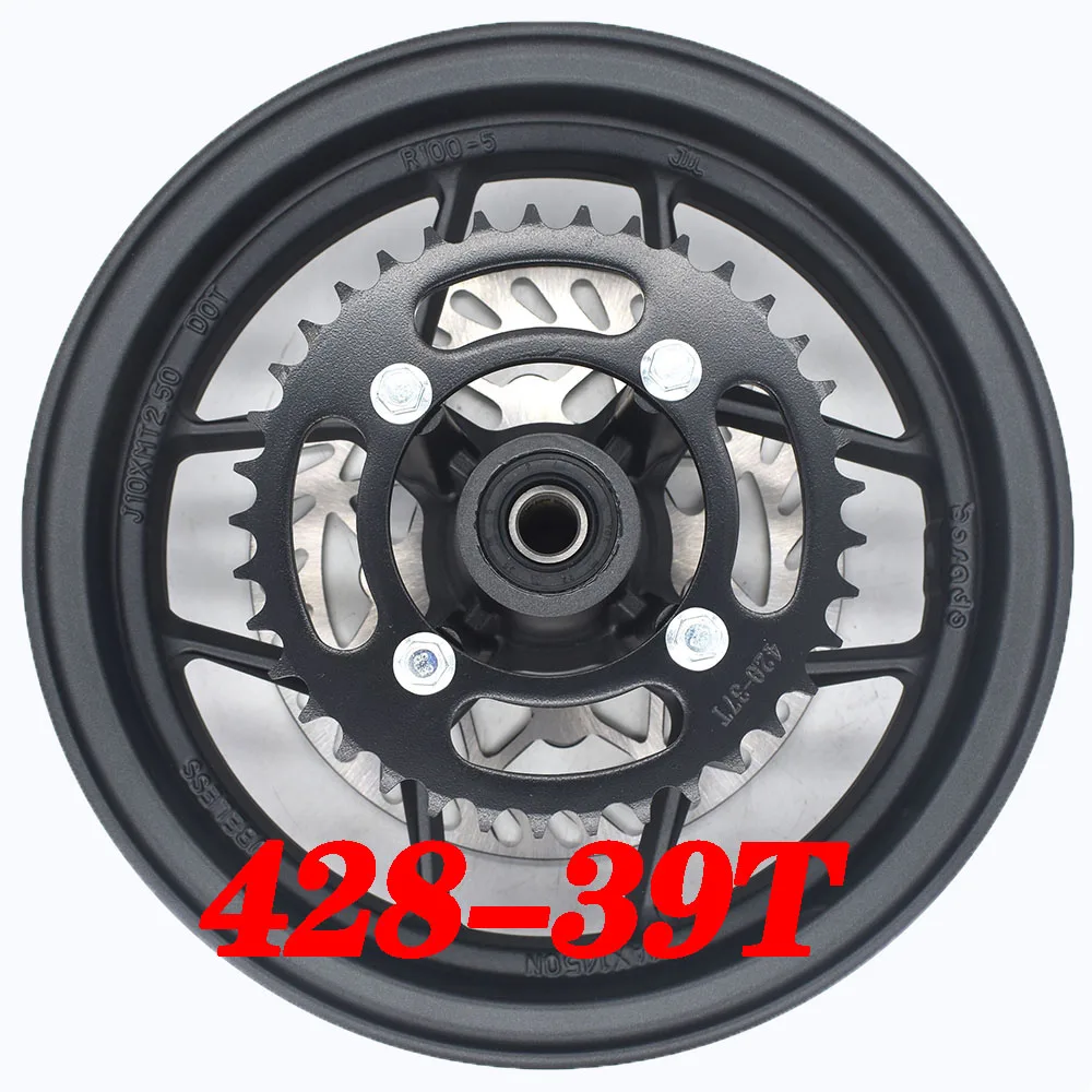 10inch Front And Rear Rims With Brake disc Plate 190MM and Sprocket #428 For Dirt Pit Bike Refitting Racing Bike Wheels