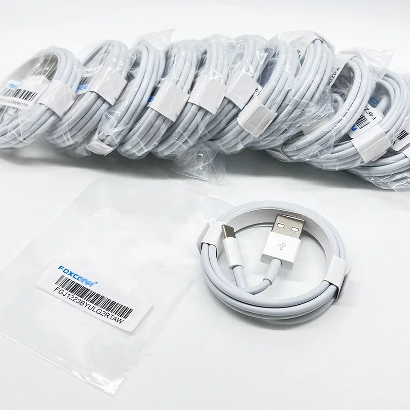 Original Foxconn 1M Usb Cable For iPhone 15 14 Pro Max Fast Usb Charger Cable for iPhone 6 7 8 X XR XS Max 13 12 11 Pro