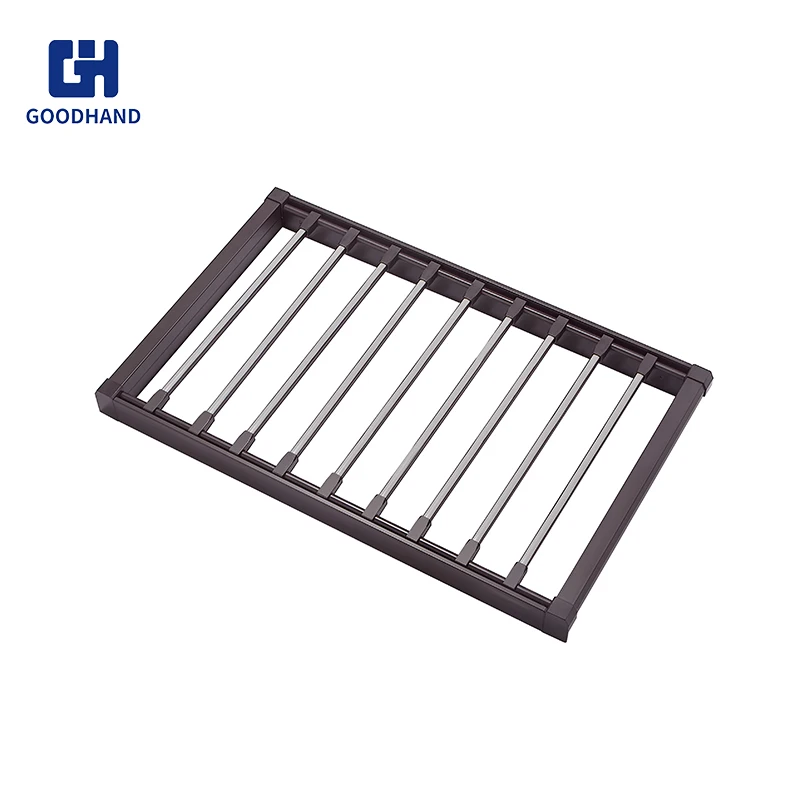 Furniture Hardware Soft close Closet Organizer Pull Out Trouser Shelf For Wardrobes Cabinet