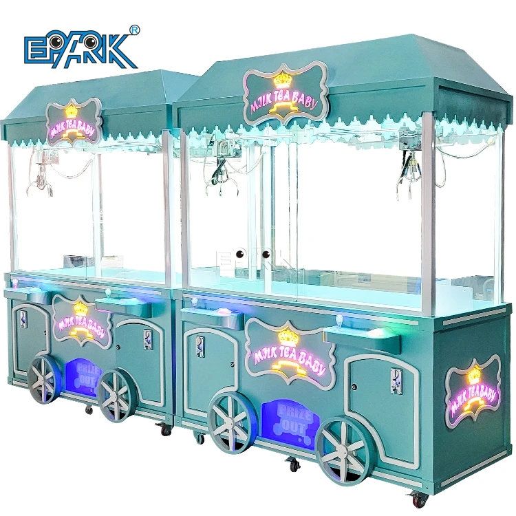 Indoor Amusement Park Coin Operatyed Coin Pusher Claw Machine For 2 Kids