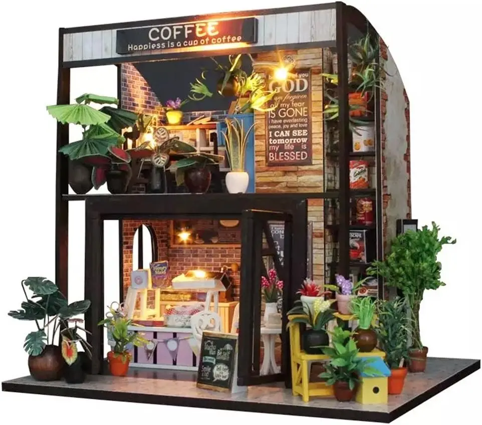 Tiny House Kit for Adults to Build, Mini House Making Kit with Furnitures Gifts for Family and Friends,DIY Miniature House Kit