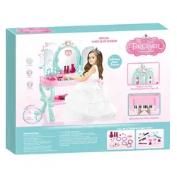 Amazon Popular Toy  Dress Up Pretend  Play House Table Kids Makeup Game Toy Play Set