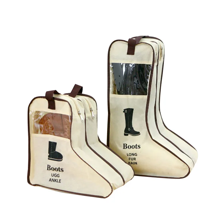 Ruizhuo Portable Amazon custom Non-woven fabric travel tall boots storage shoe bags with zipper for dust-proof