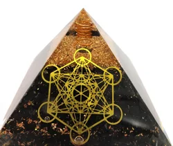 wholesale natural shungite gemstone healing orgone pyramid with protection shungite orgonite gemstone pyramid orgone pyramid