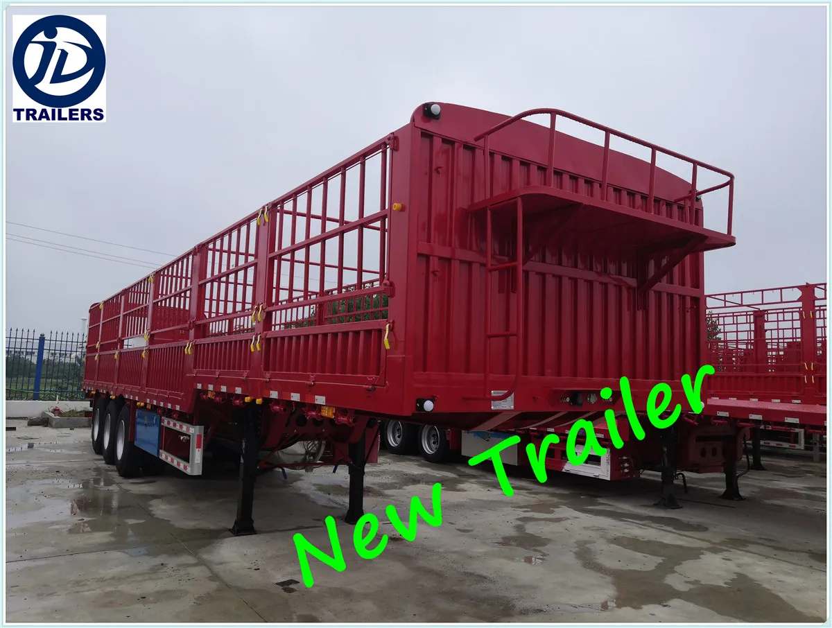  OYJD Trailers factory price high fence sidewall 40ft flatbed trailer baseboard use wood timber chairs tables transport on