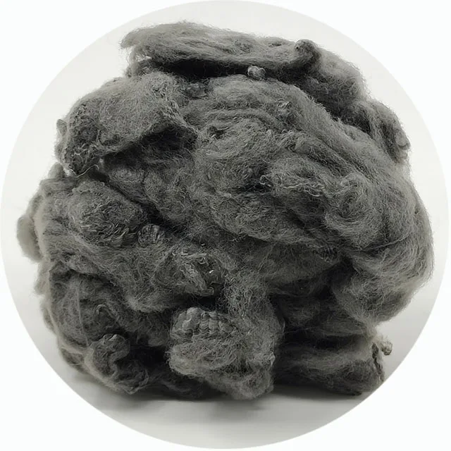 Colored 8D 76MM Polyester Fiber Grey for Textile