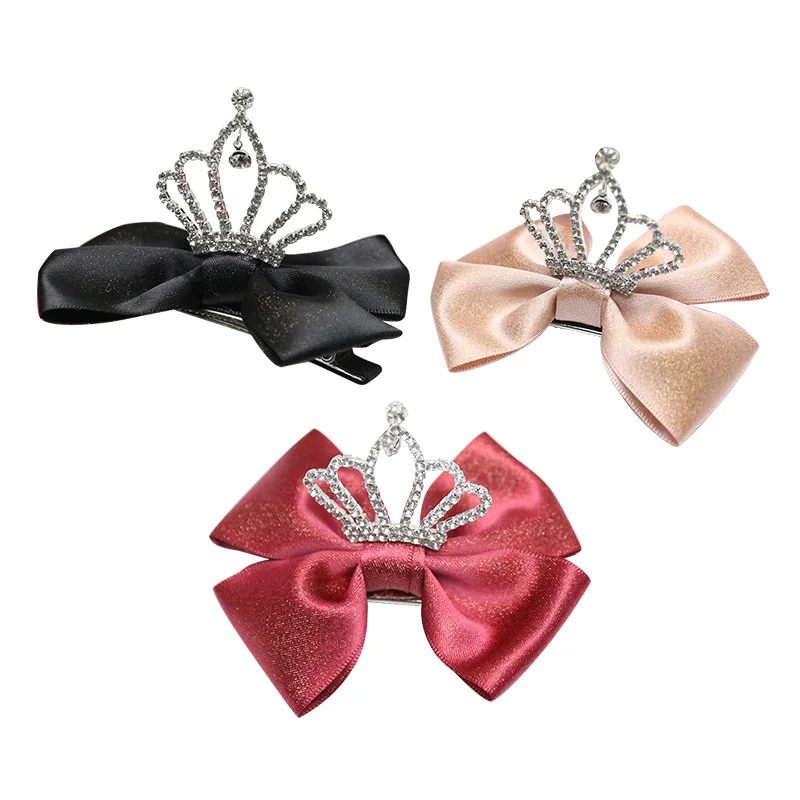 
High Quality Children Tiara Hair Pins Butterfly Knot Crowns Girls Wear Clips Hair Accessories For Kids 