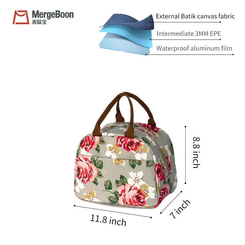 Eco friendly tote soft custom aluminium foil waterproof leakproof insulated cooler lunch bag manufacturer RPET