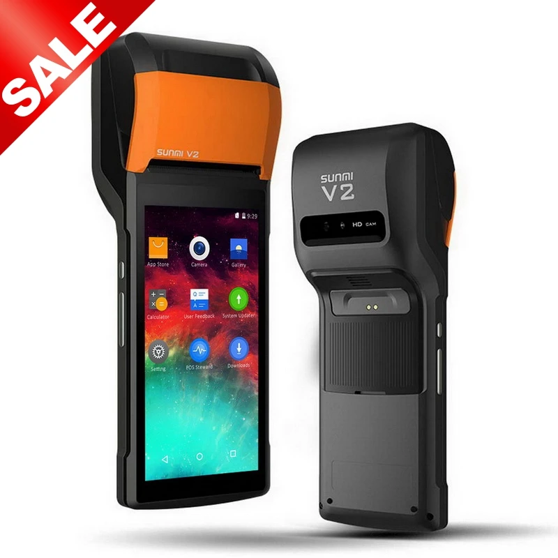  SUNMI V2 Android сенсорный экран все в одном мобильный мини портативный терминал pos eft