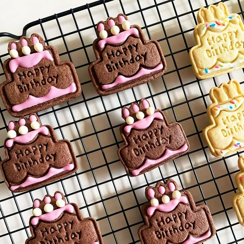 Custom pet birthday decoration cookies Hand Made Individual Pack Cute Healthy Pet Training treats Cat Dog Cookies Donut snack