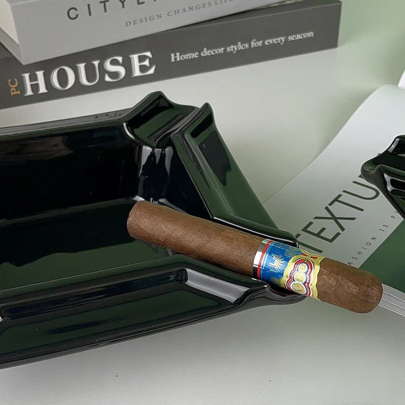 Ceramic Ashtray Wholesale High Quality Custom Smoking ashtray Square shape with logo for hotel for office