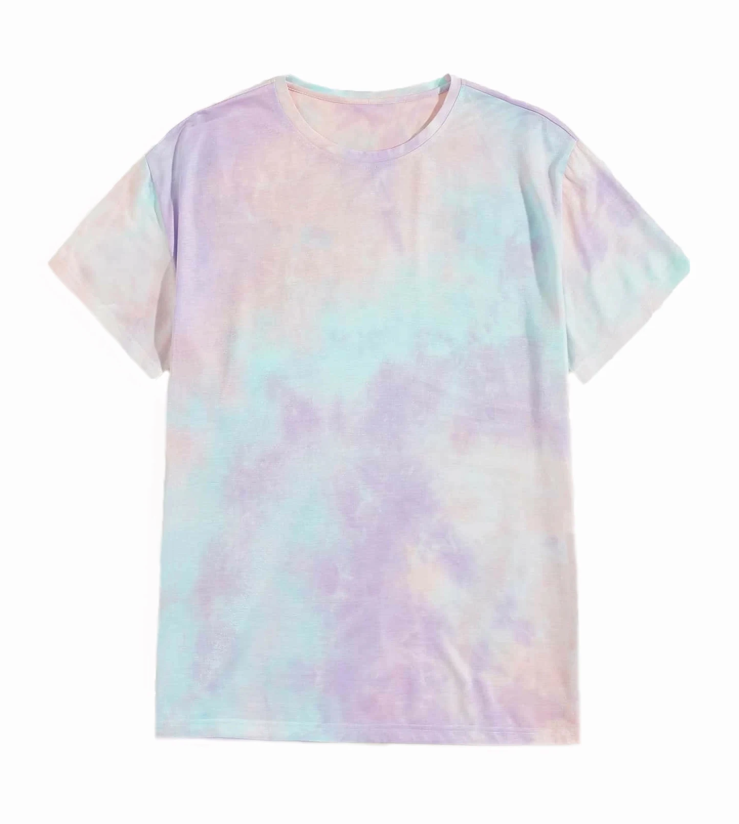New Fashion Cotton Short Sleeve Custom Tie Dye Crop Tops T-shirt Women Tie Dye Shirt
