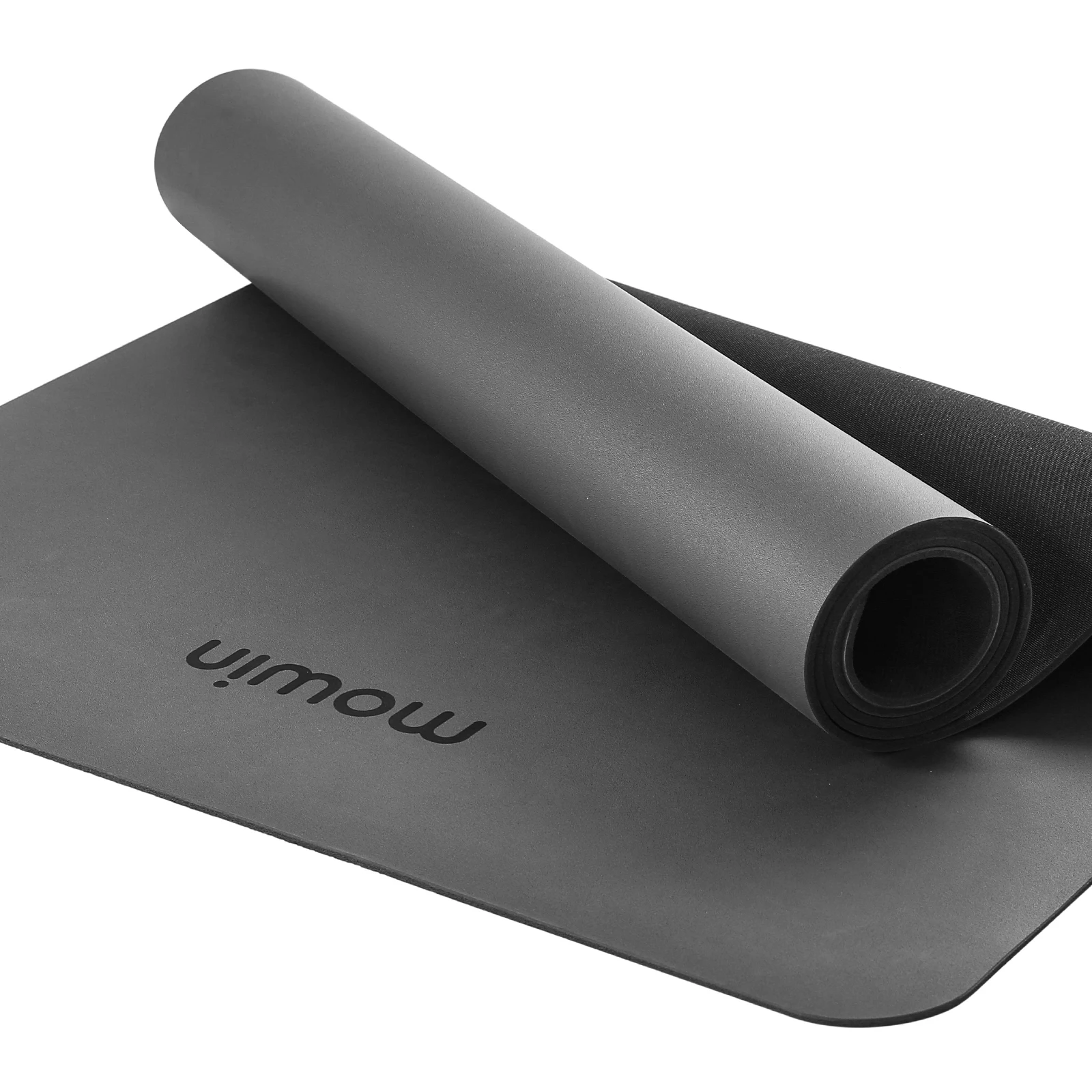 Mowin upgraded easy to  clean big PU leather yoga tapis, Anti-tear exercise polyurethane black customized gym Yoga Mat With logo