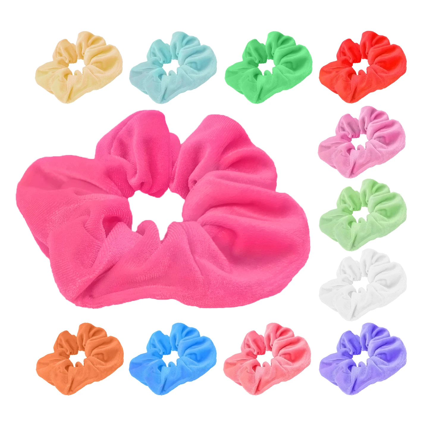 Hot sale 2022 custom high quality velvet hair scrunchies hair ties hair net