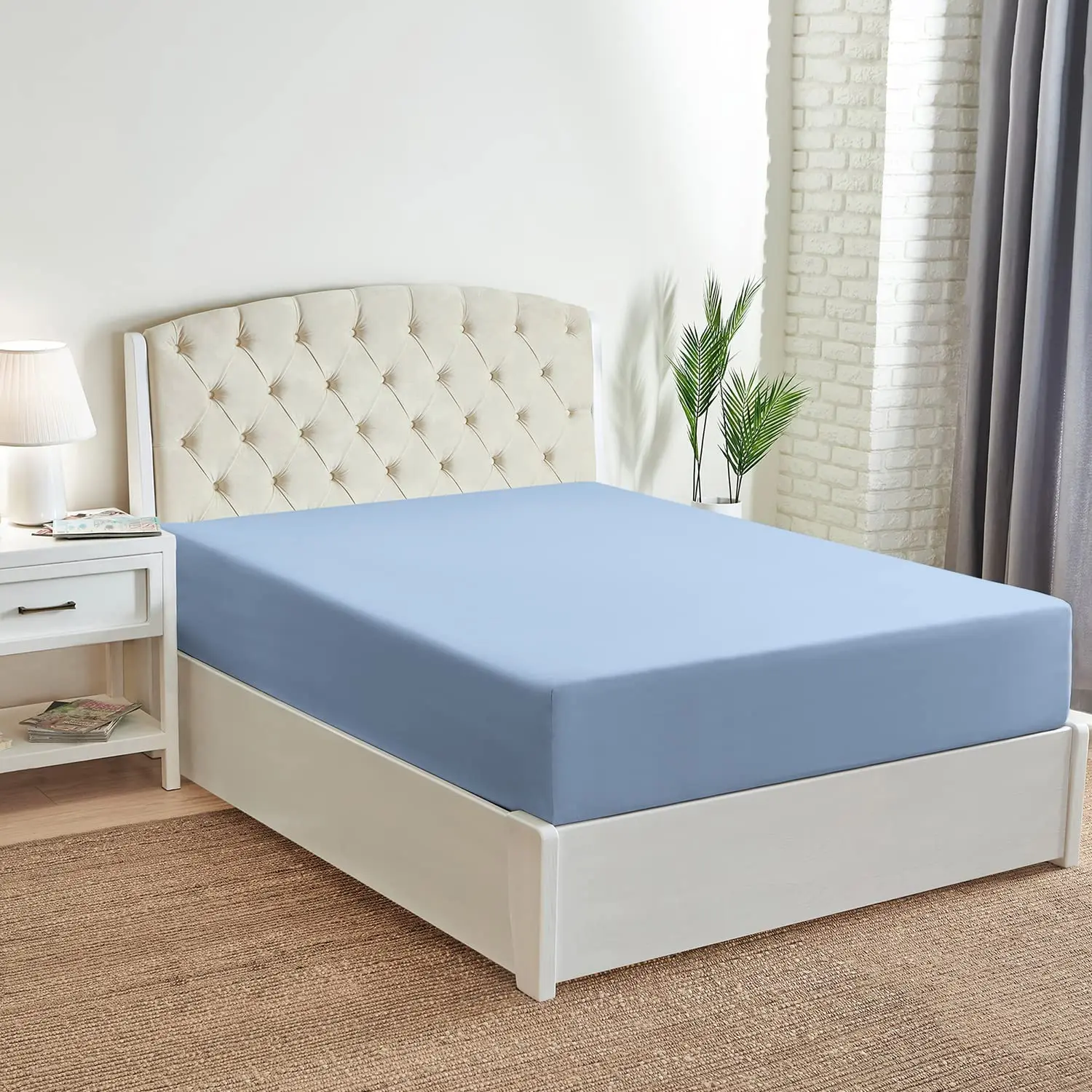 100% Polyester Microfiber Elastic Fitted Bed Sheets Grey Low MOQ Customized Sheet & Pillowcase Sets OEKO TEX STANDARD 100 Plain