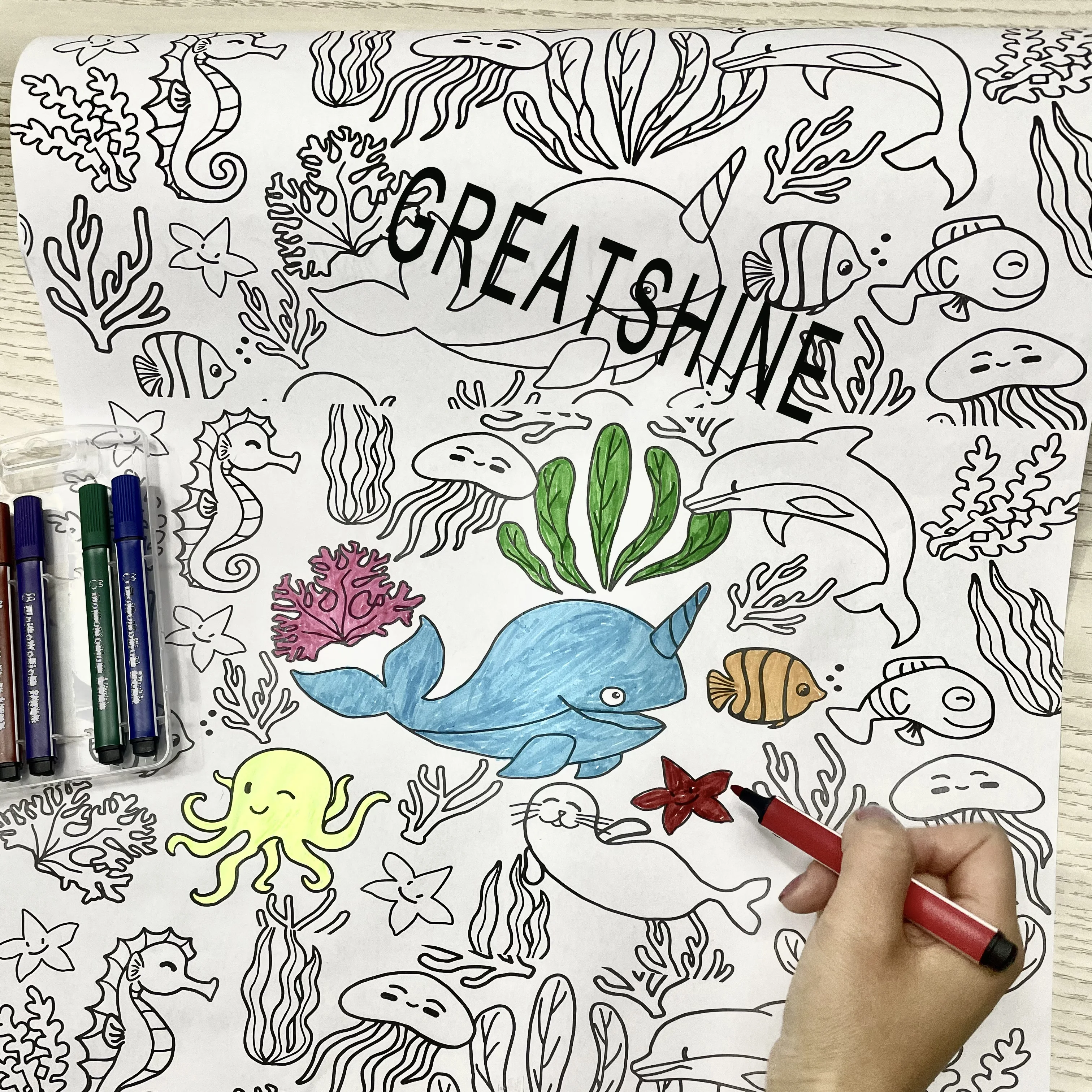 Customized Kid Painting Paper Roll Recycled Eco-friendly Drawing Paper Roll