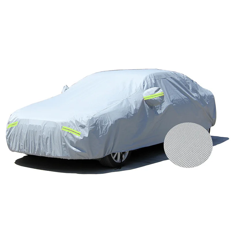 Waterproof Sun Protection Auti-UV Rain Scratchproof Anti-dust Satin Surface Stretchable Outdoor Car Cover