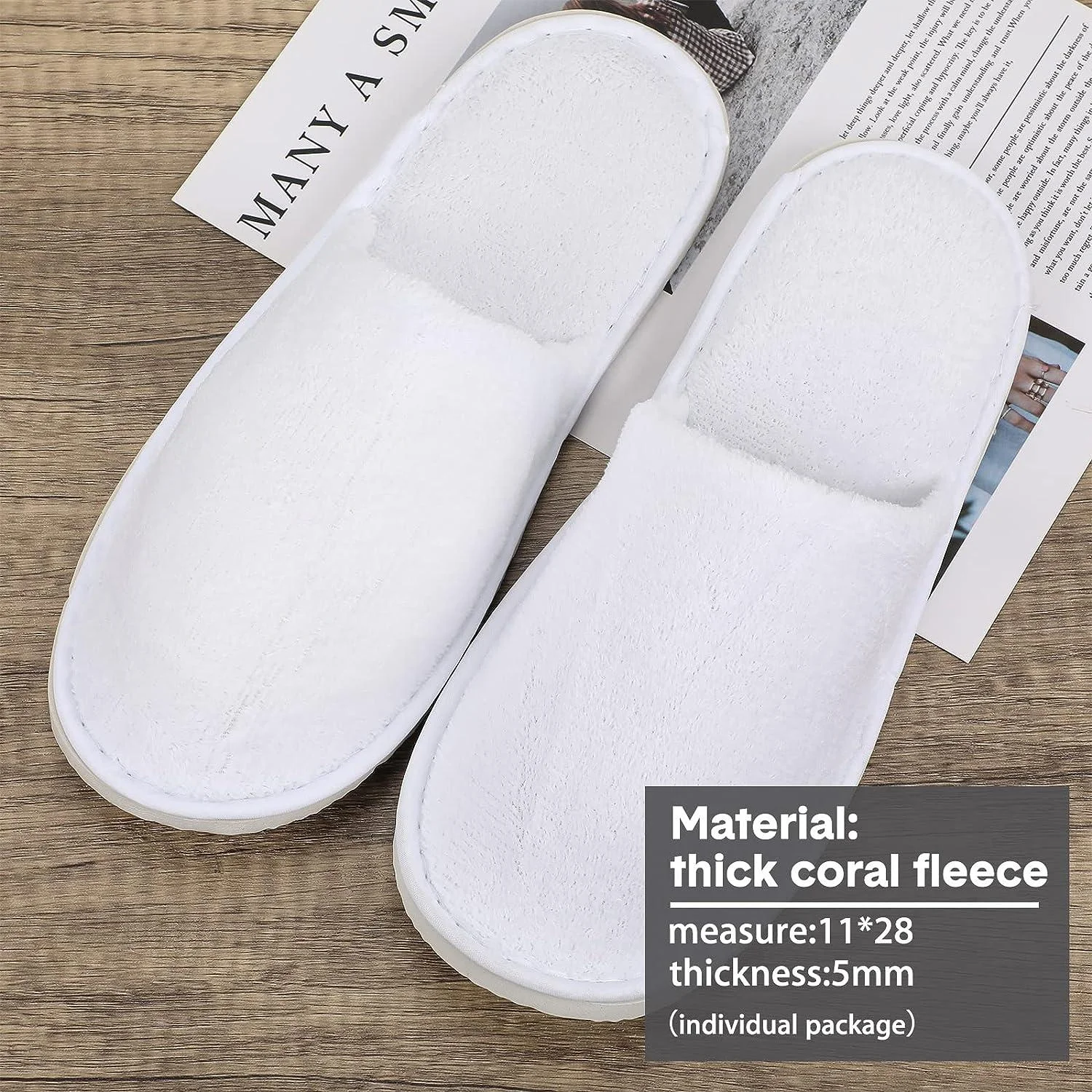 LOGO Embroidery Wholesale Custom Hotel Disposable Bathroom Slippers