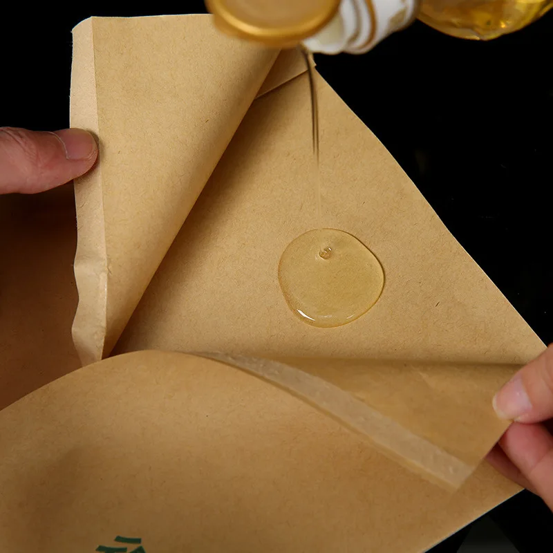 New Disposable Oil-Proof Food Meat Sandwich Pancake Hand-Grabbed Snack Packaging Kraft Paper Bag