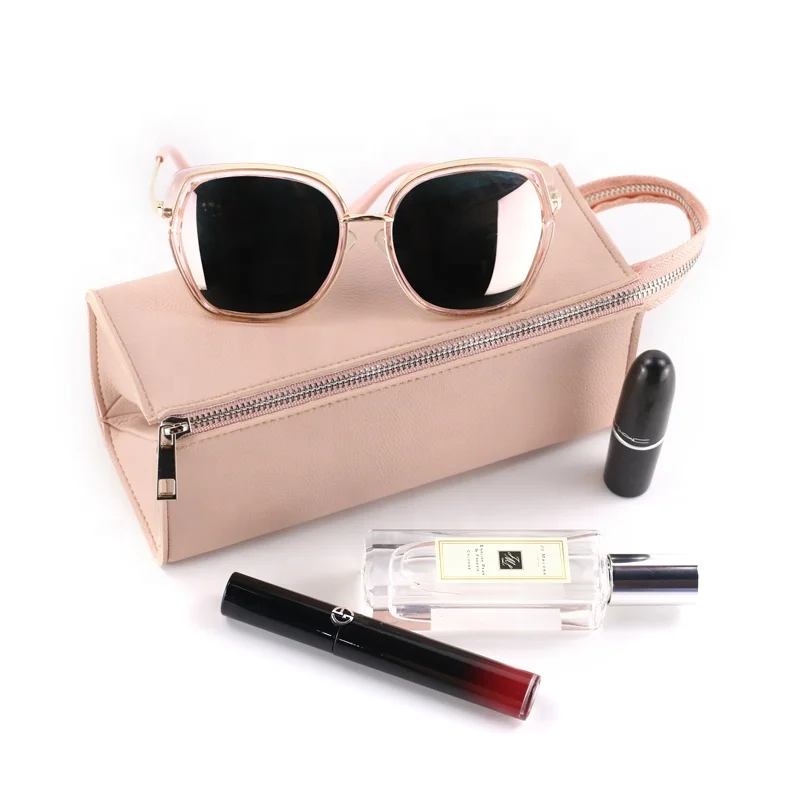 BSCI ISO Sedex FAMA Professional Travel Stylish Morandi Color Matching Pu Leather Makeup Pouch Bag Convenience Cosmetic Pouch