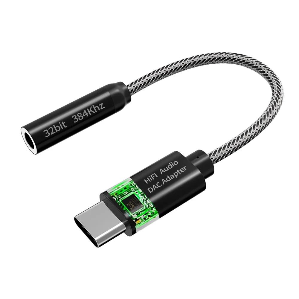  Hi-Fi аудио Dac адаптер для наушников Usb Type-C до 3 5 мм