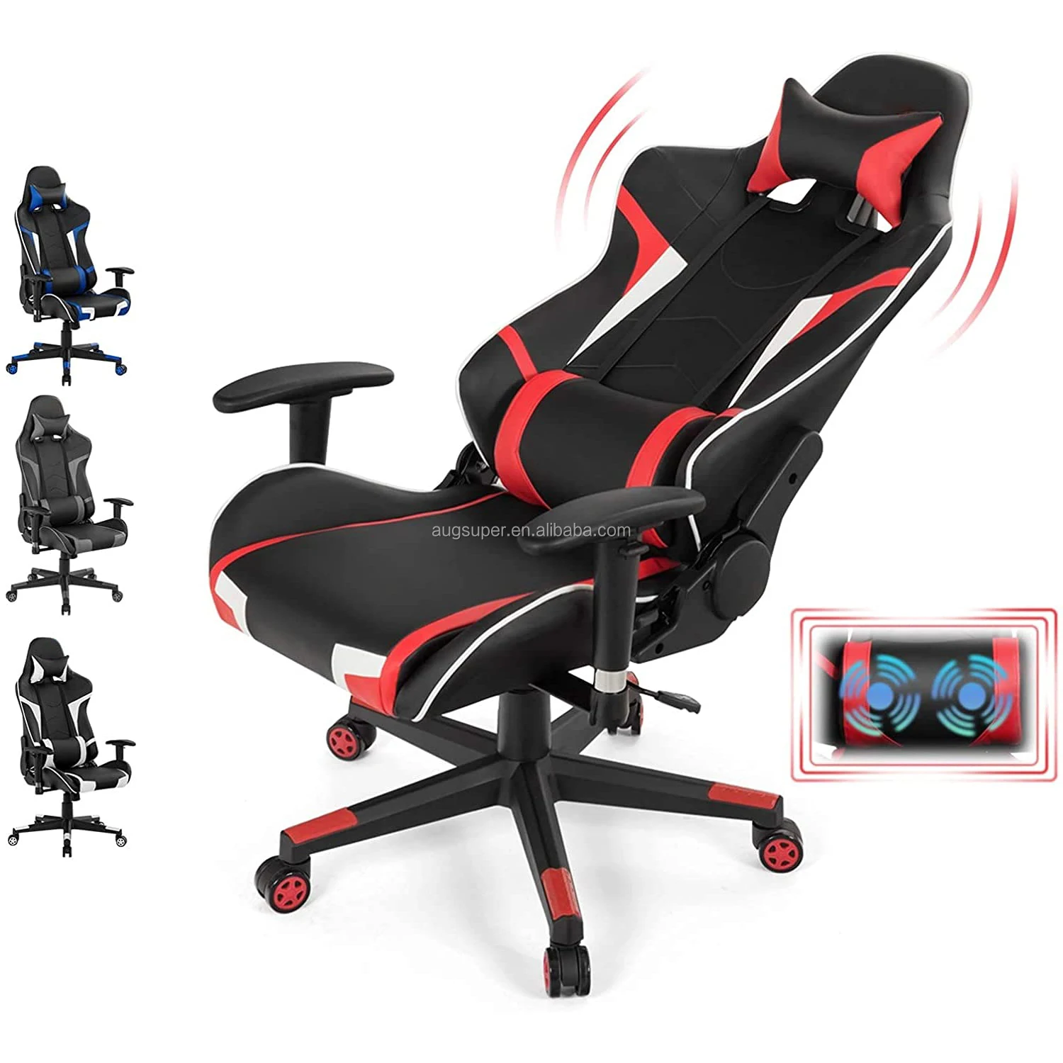 New Arrival Modern Adjustable Backrest High Back Ergonomic Swivel Computer Game Chair Silla Gamer Reclining Racing Gaming Chair