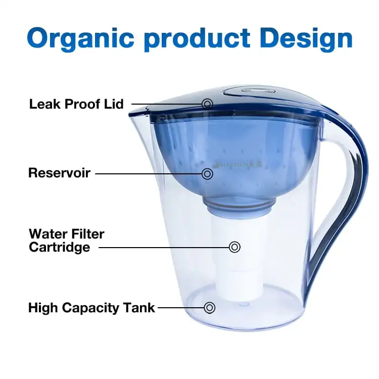 Handle Pitcher Water Purifier Activated Carbon Filter Jug Water Filter Pitcher 12 cup Water Filter Bottles
