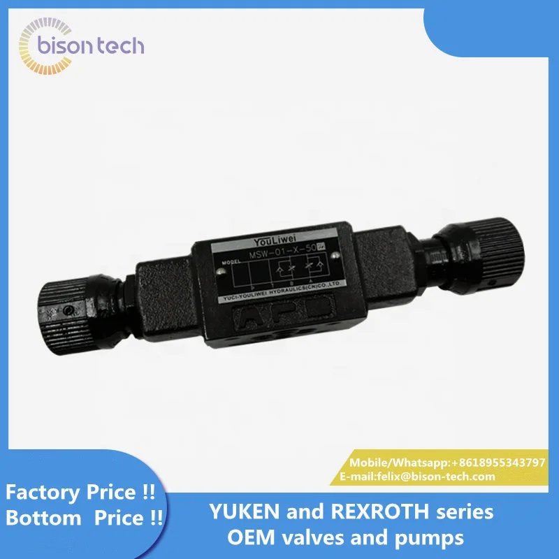 YUKEN series MSW-01 Throttle and check modular valves  hydraulic modular valve MSA-01 MSB-01
