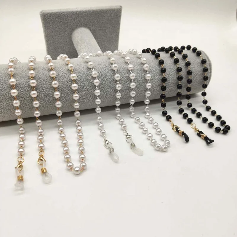 New Trendy Jewelry Korean Pearl Charm Reading Eyewear Chains Holder Strap Women Girls Simple Fashion Face Masking Lanyard