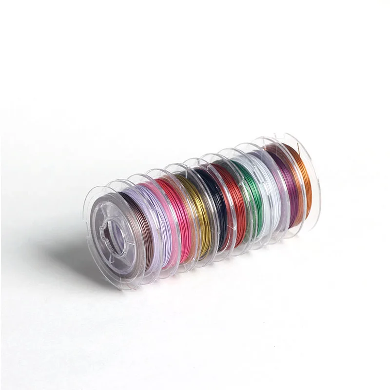 Copper Wire 10pcs 0.3mm Colorful Copper Wire Craft Beads Rope Beading Wire For Bracelet Necklace Jewelry DIY Accessories