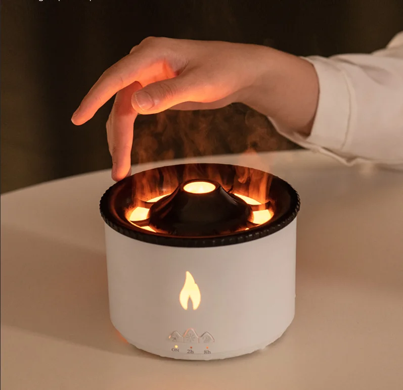 new arrival 360ml flame volcanic spray intelligent timing power-off household aromatherapy essential oil humidification diffuser