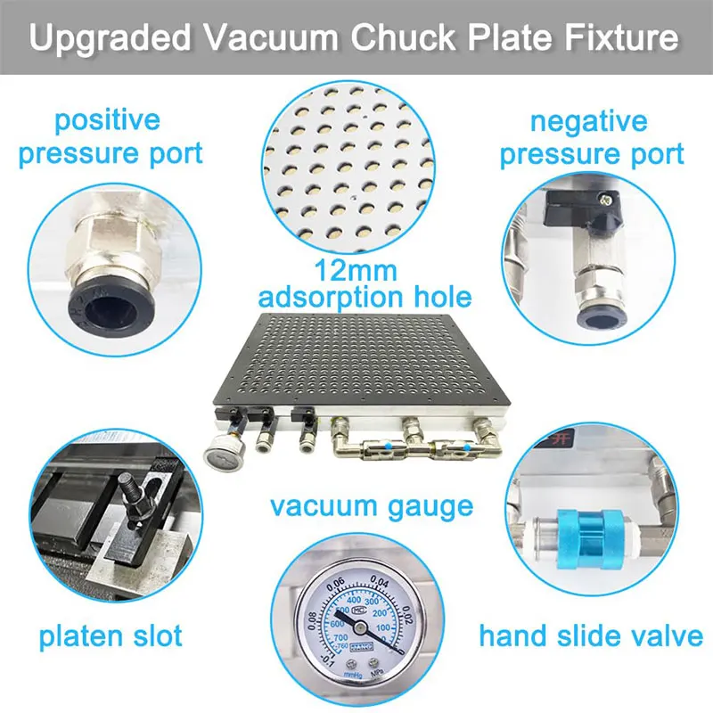 500*800 High Pressure Silent Multi-point vacuum Fixture vacuum Adsorption table For CNC Milling Machine