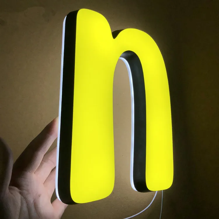 acrylic logo sign Illuminated Signage Board For Storefront Pizza Burger Kebab Sign Led Alphabet Letter with high quality