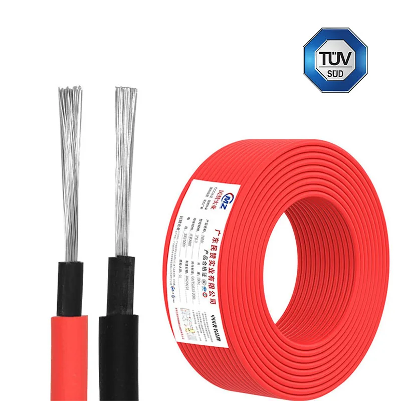 TUV Approval 1.5kv 1.0kv Tinned Copper 8AWG 10AWG 12AWG  XLPE Insulated PV Wire Cable Solar Extension Wire Cable For Solar Panel