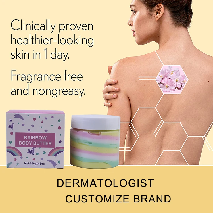 Skin Care Organic Moisturizing Rainbow Coconut Whitening Shea Butter Body Cream