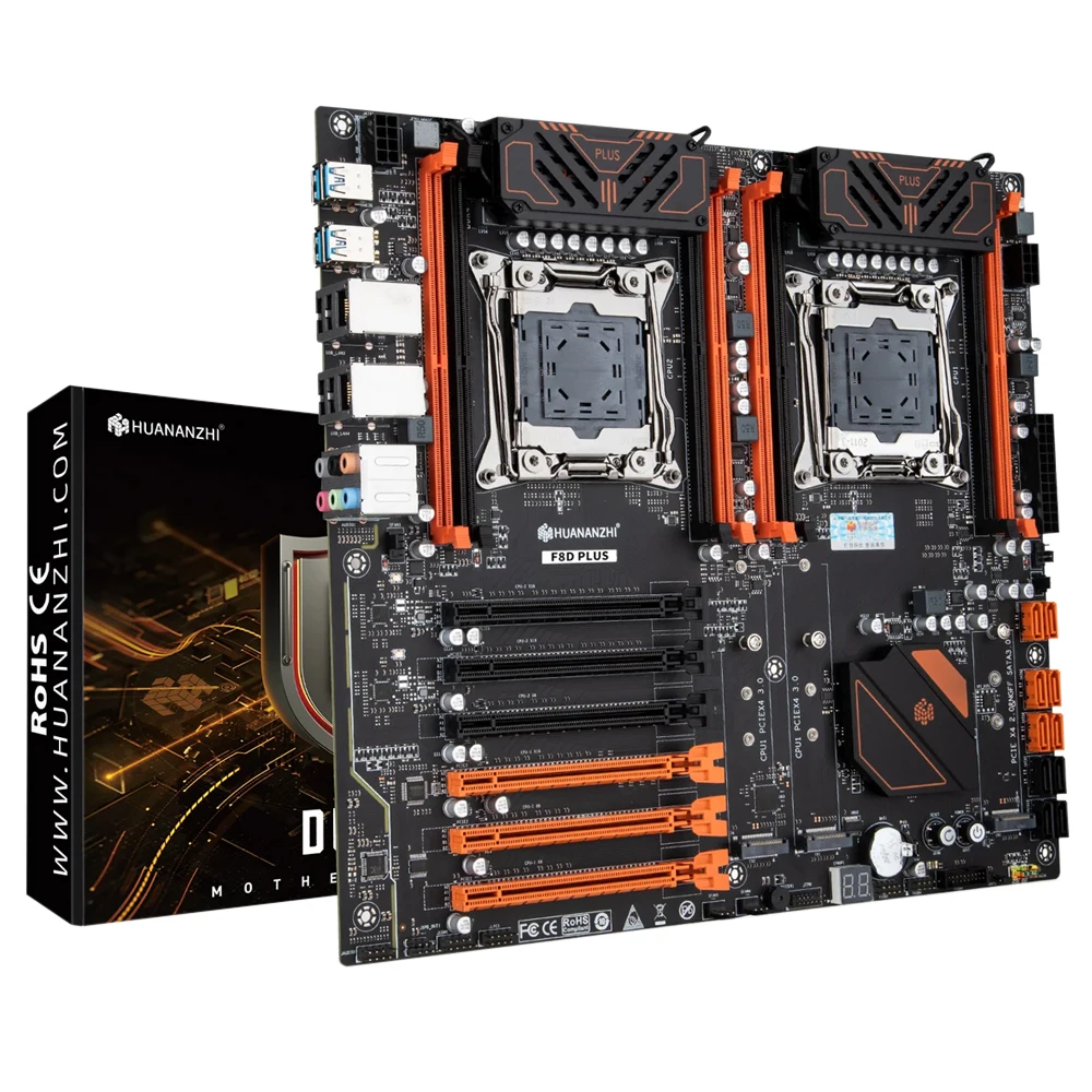 HUANANZHI X99 F8D PLUS LGA 2011-3 XEON X99 Motherboard support Dual CPU E5 V3 V4 DDR4