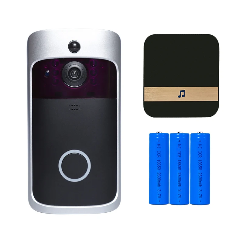 Cheap Video Doorbell Wireless Wifi Camera With Chime 3 pcs Battery Cloud Storage Night Version Wide Angle Motion
