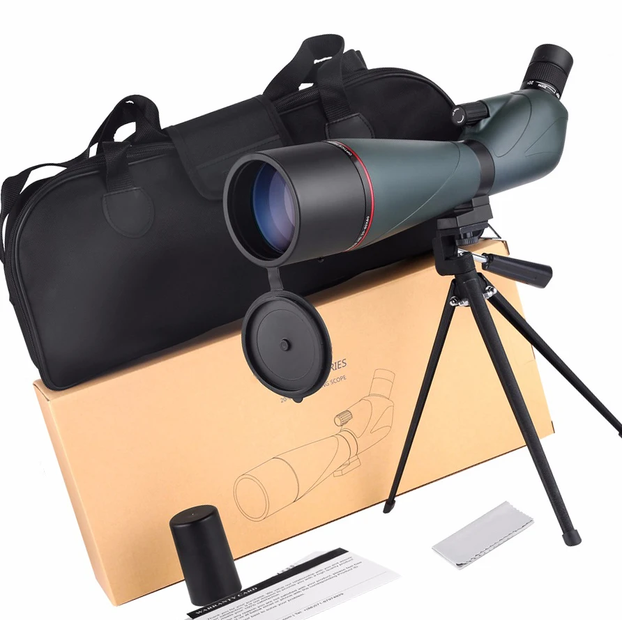 Factory New 20x-60x80 HD Spotting Scope 80mm with Tripod Waterproof Spotting Scope with Bak4 Prism Telescope