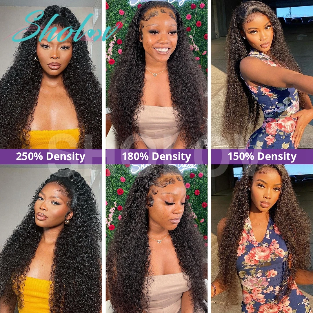 28inch HD Lace Full Virgin Brazilian Human Hair Wigs Deep Wave Curly Transparent Lace Front Human Hair Wigs for Black Women
