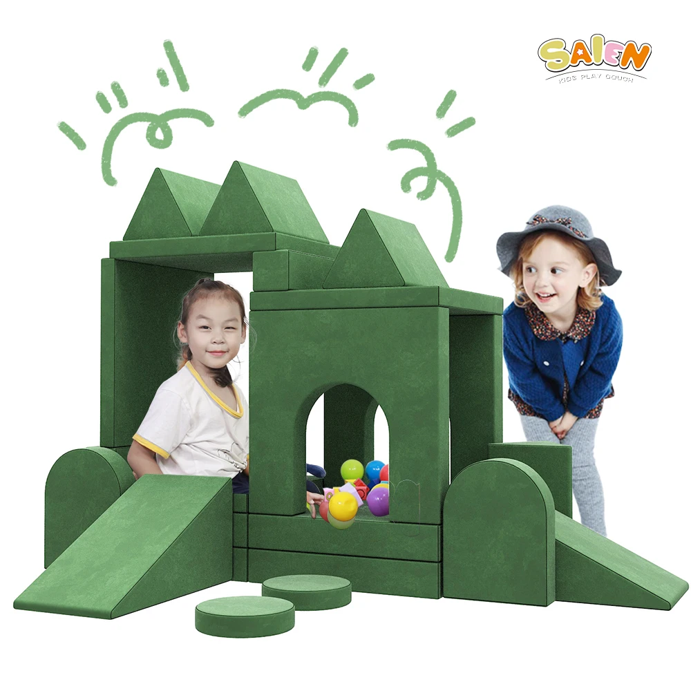 Fun Kids Play Couch Safety Building Blocks Foam Kids Sofa Cushion Foldable Living Room sectional Kids play couches