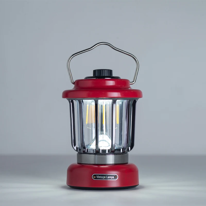 Warm light LED Iron Vintage oil lamp wick Camping lanterns Portable Lamp Masthead Light Battery Retro Oil Lamps Kerosene Lantern