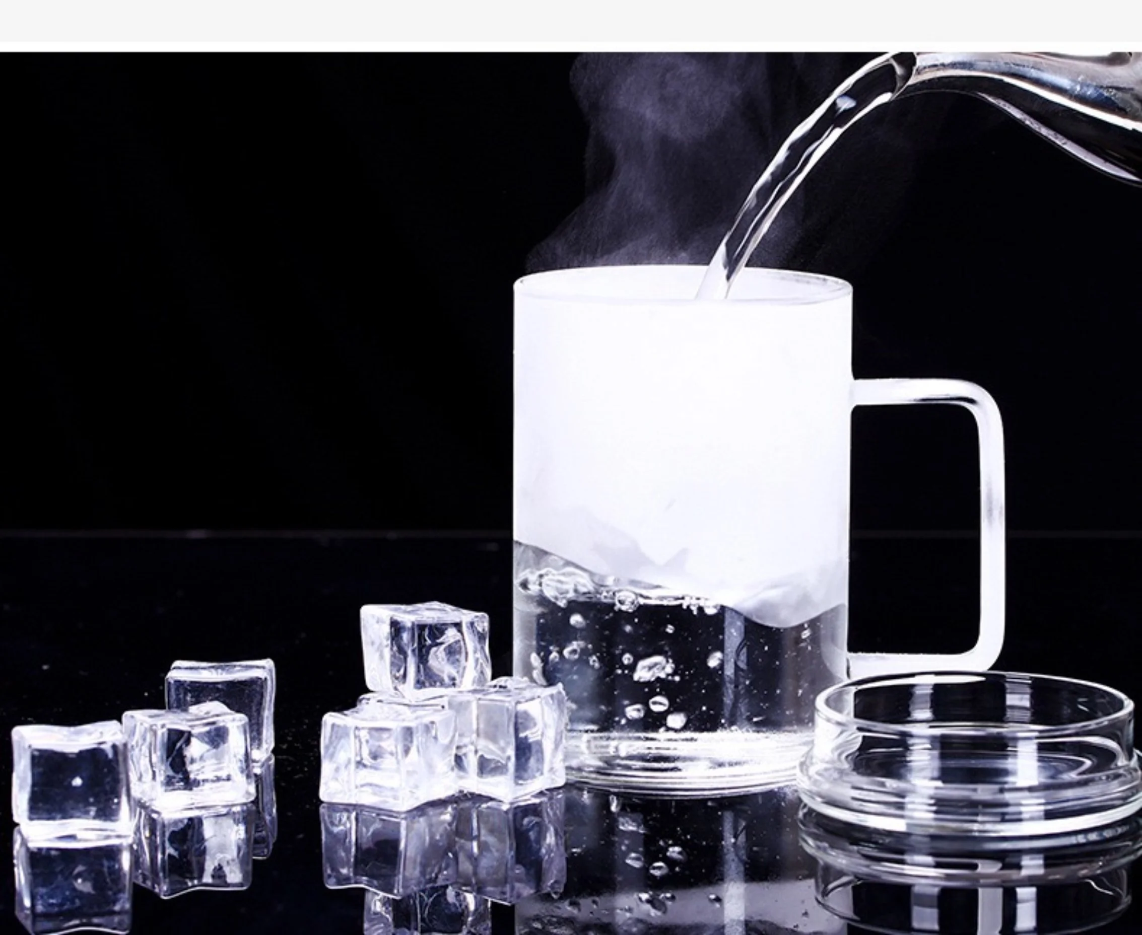 
Glass tea cup transparent glass cup tea drinking tea set household with handle heat-resistant high borosilicate material 